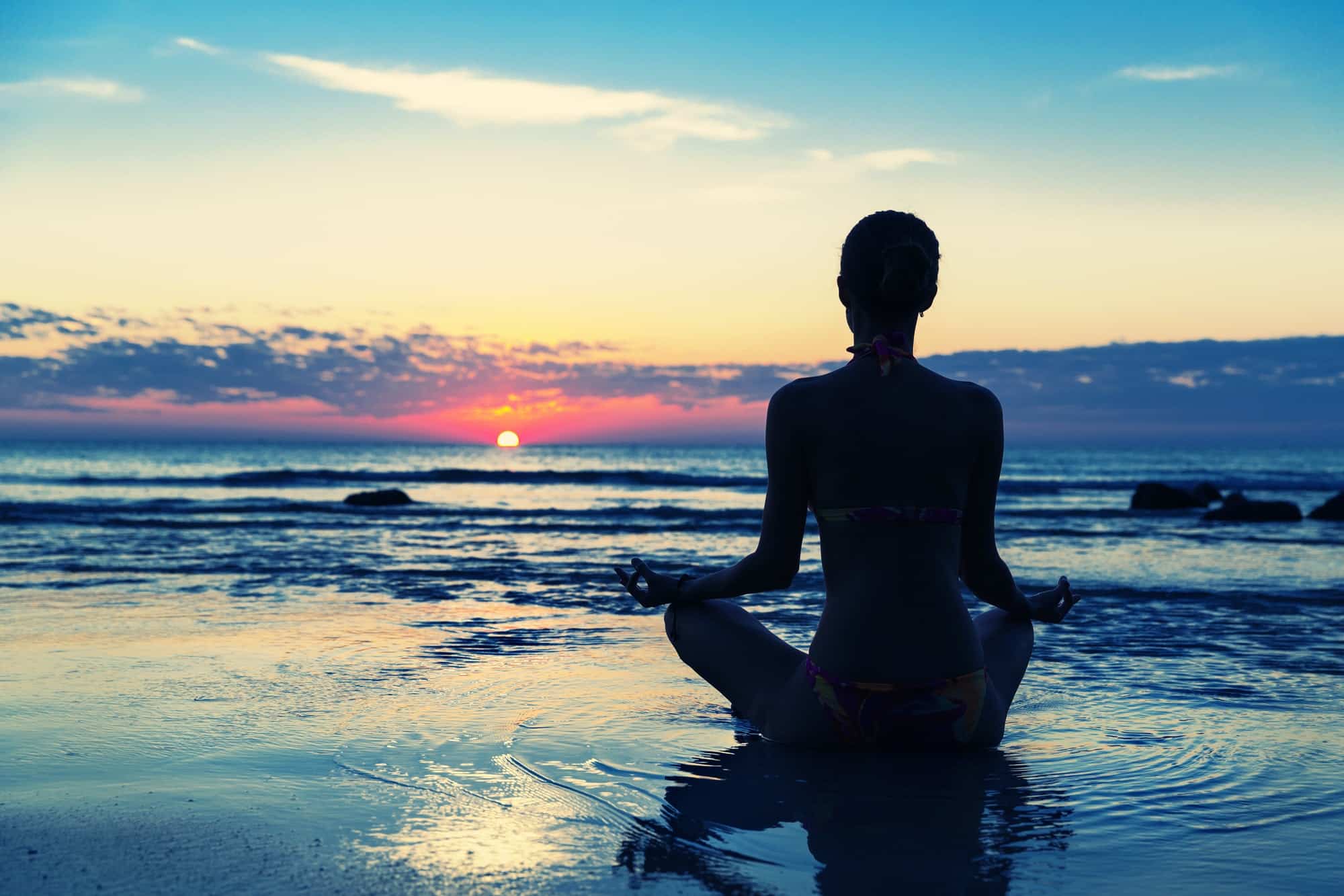 Meditation am Strand