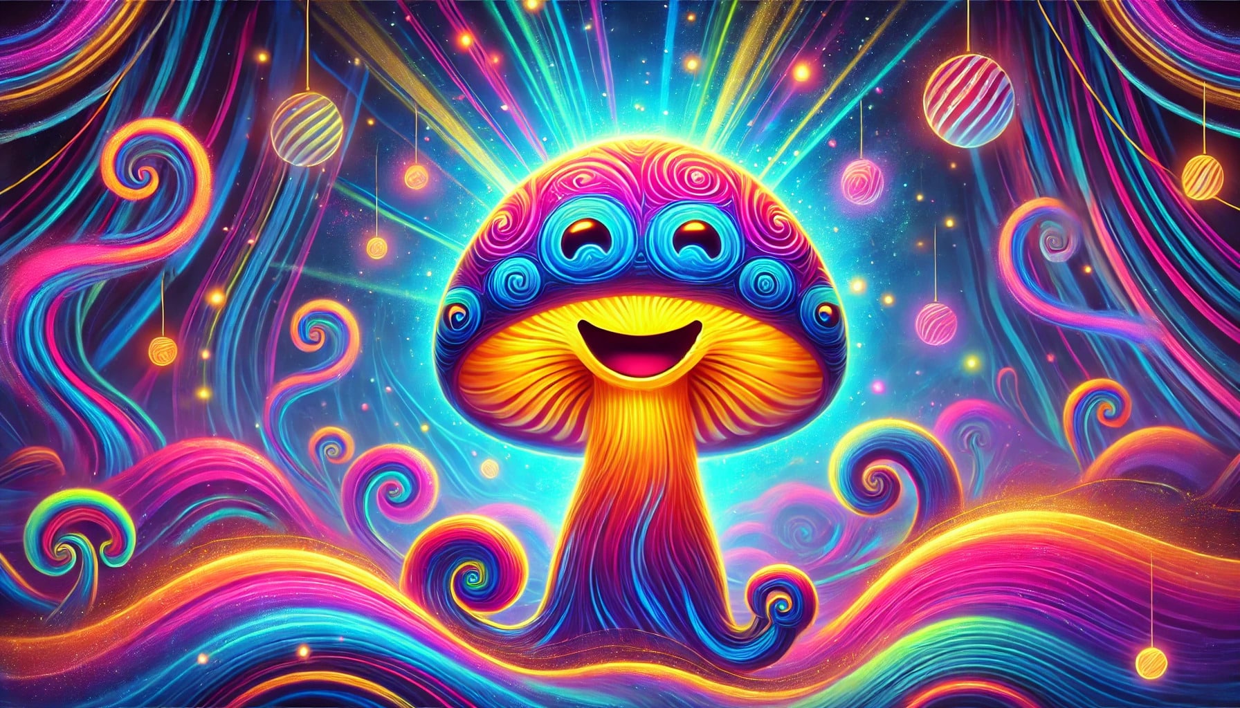 happy mushroom