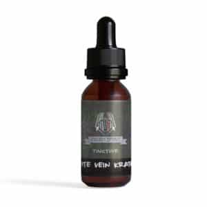 A bottle of White Vein Kratom Indian Spirit
